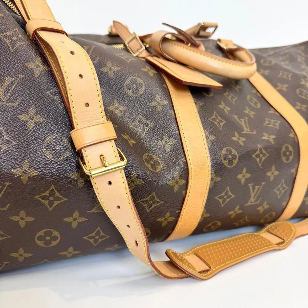 Louis Vuitton Monogram Canvas Keepall Bandouliere 60 Large Travel Duffle Bag LV